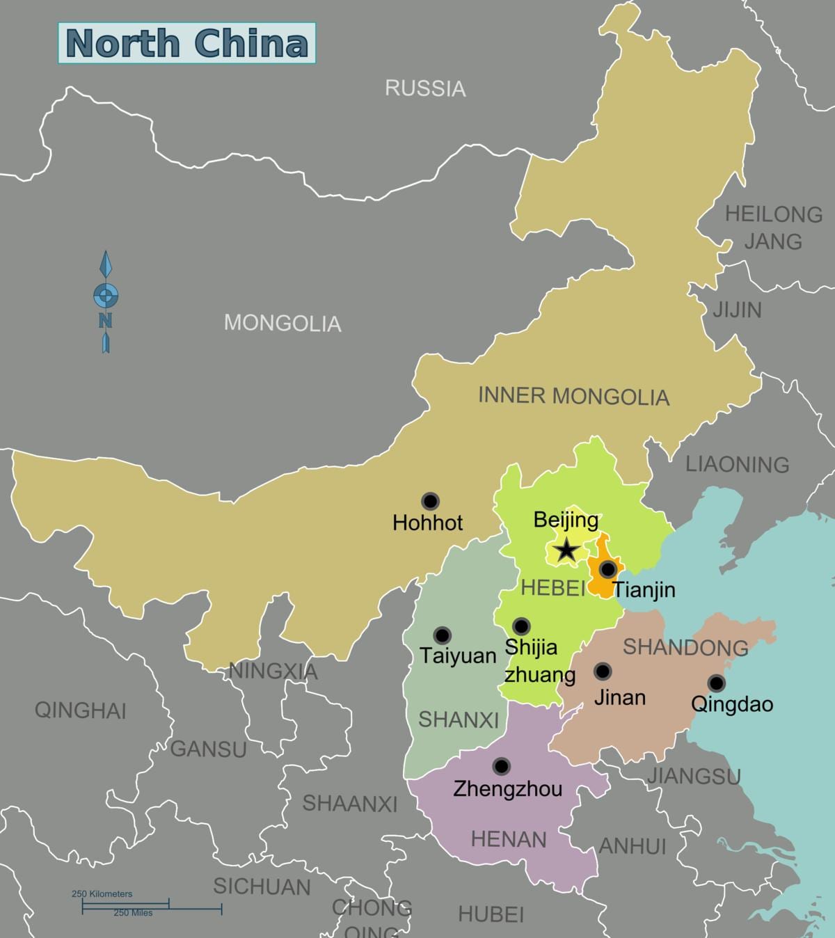 中国北方地图