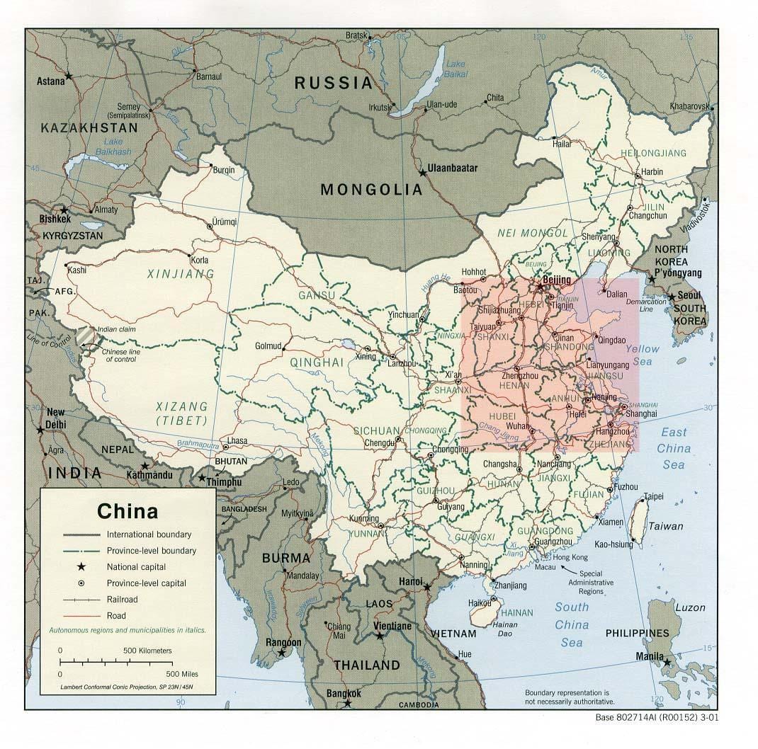 地图中国北部平原