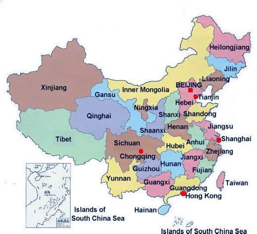 中国的图像地图