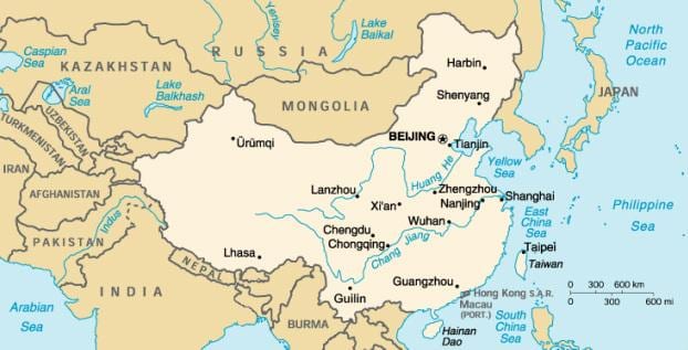 古老的中国地图