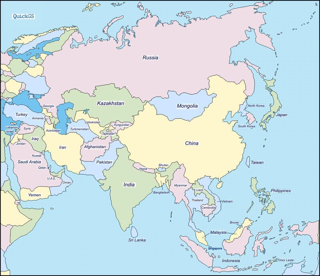 地图中国和邻国