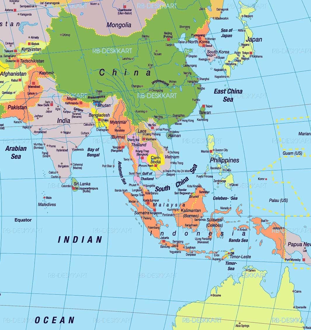 中国南部地图