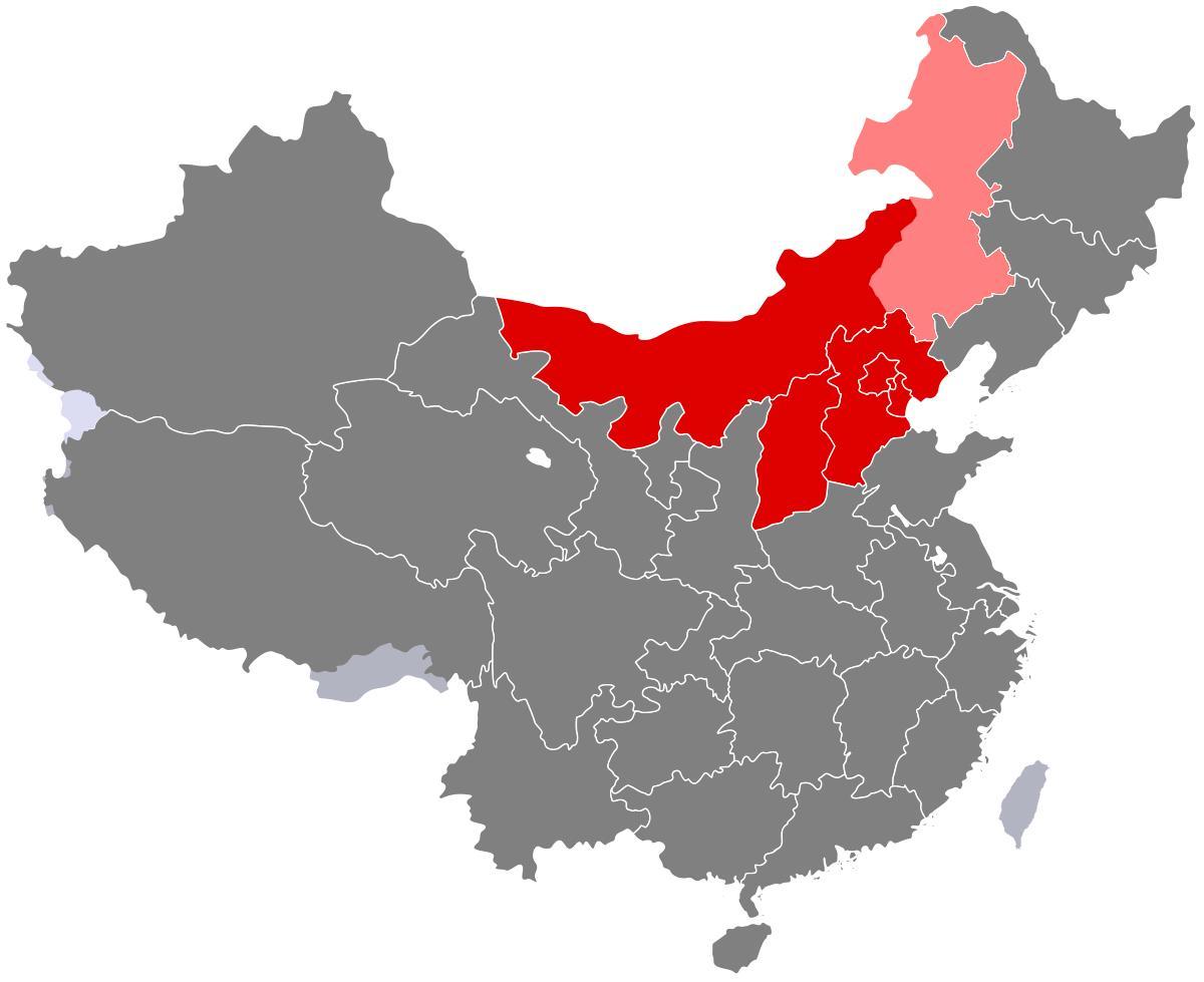 中国北方地图