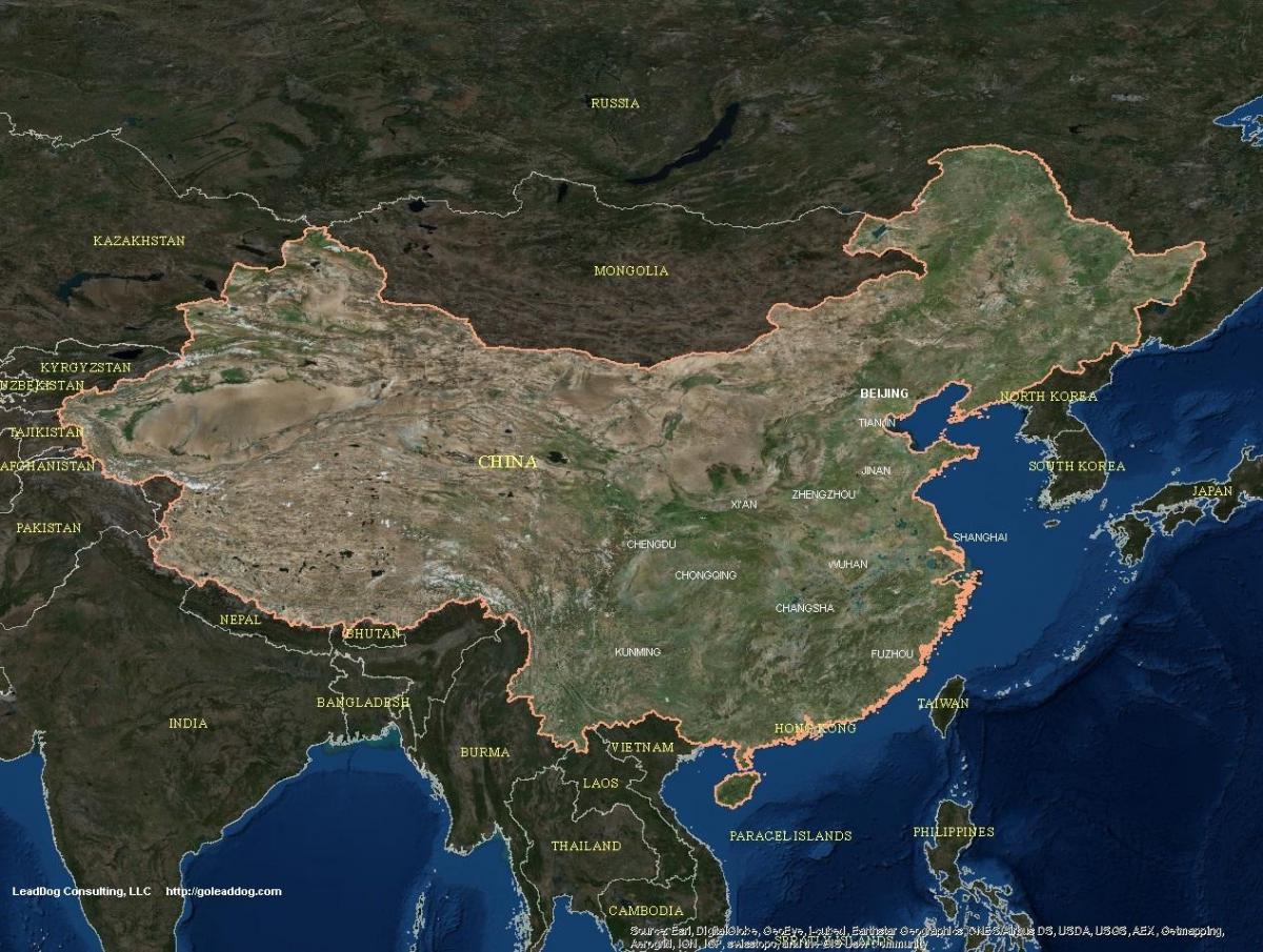 中国的卫星地图