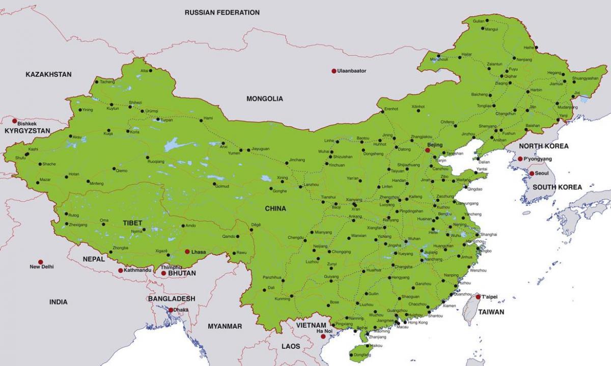 中国城市地图
