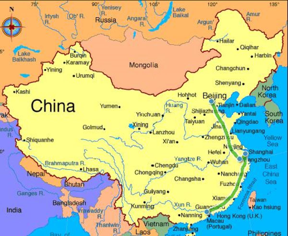 中国大陆的地图