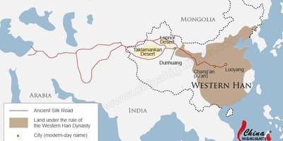 中国丝绸之路地图