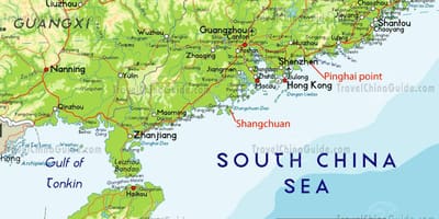 地图中国东南部