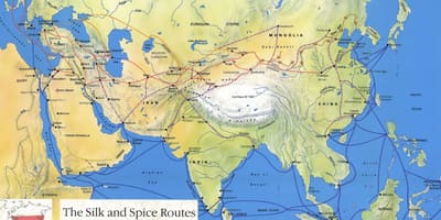 丝绸之路的中国地图