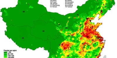 人口分布地图的中国