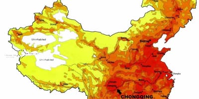 人口的中国地图