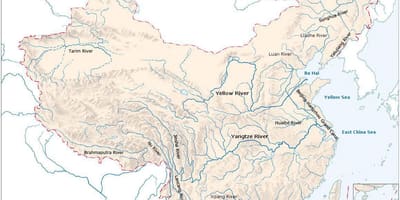 中国河流的地图