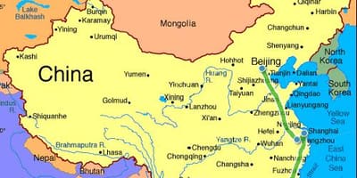 中国大陆的地图