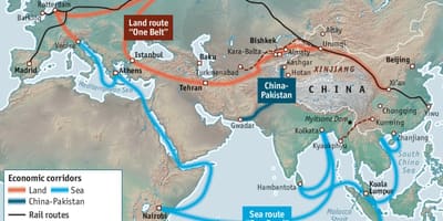中国丝绸之路项目地图