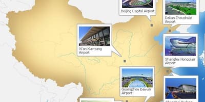 地图中国机场