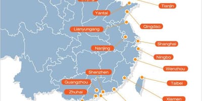 地图中国港口