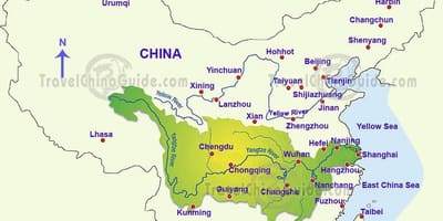 中国的长江地图