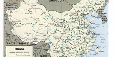 中国的地图上可打印的