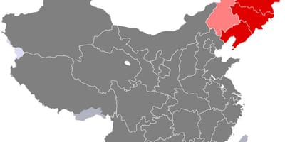 中国东北的地图