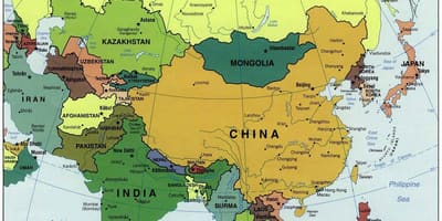 中国和周边国家地图