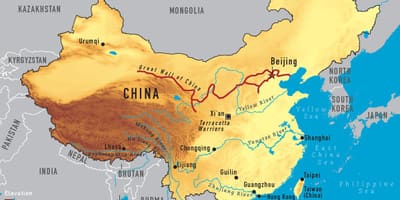 中国地图的河流