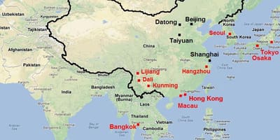 中国南部地图