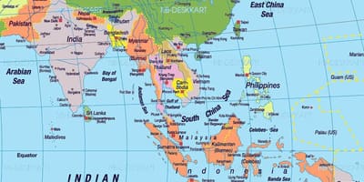 中国南部地图