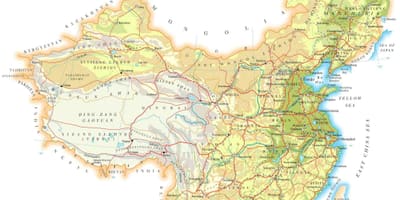 中国地形地图