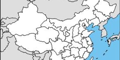 空白的中国地图
