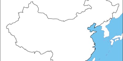 中国的空白的地图