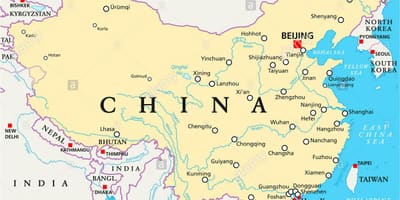 中国的首都城市的地图